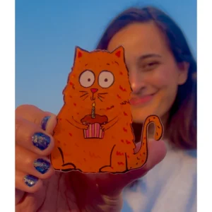 Orange Cat  fridge magnet