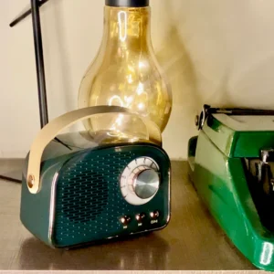 Retro dark green BT speaker