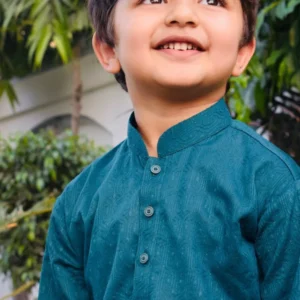 Green Embroidered Kurta