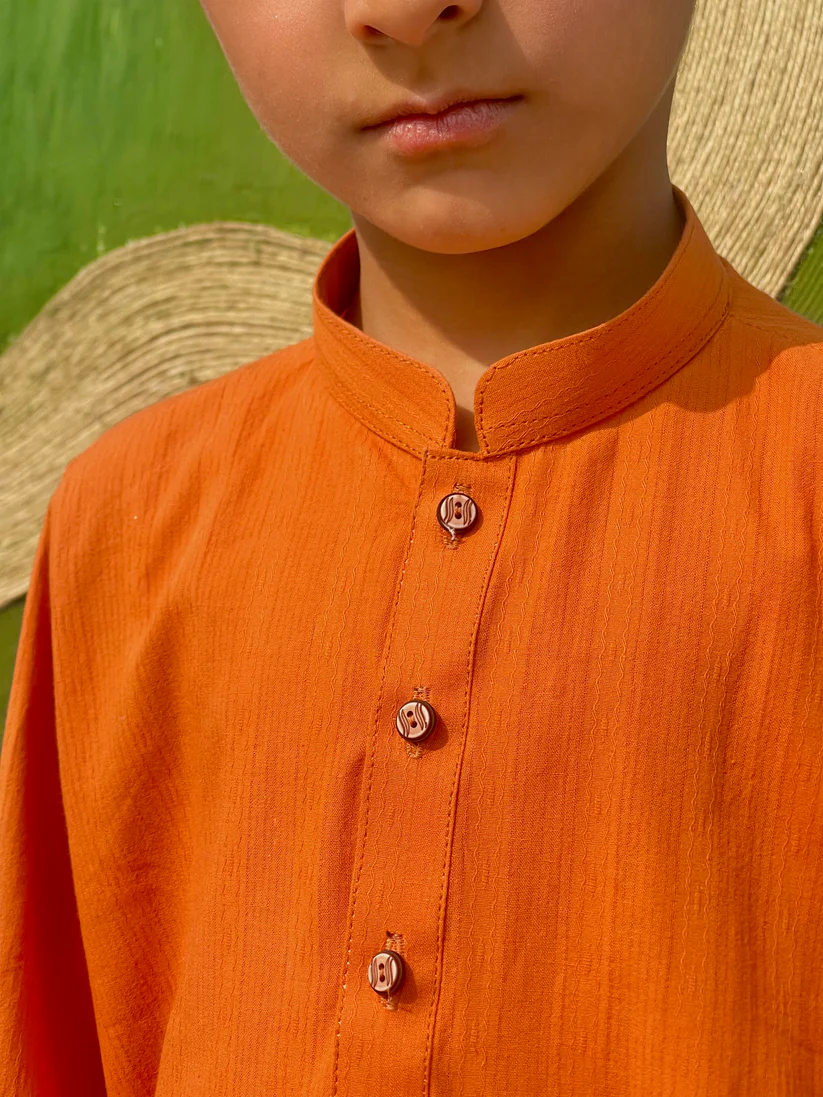 Apricot Kurta Trouser Set - Image 3