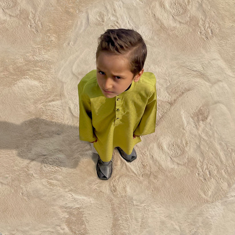 Avocado Kurta Trouser Set - Image 2
