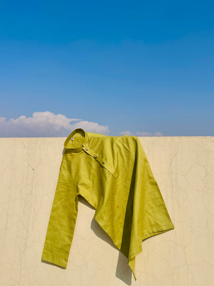 Avocado Kurta Trouser Set - Image 4