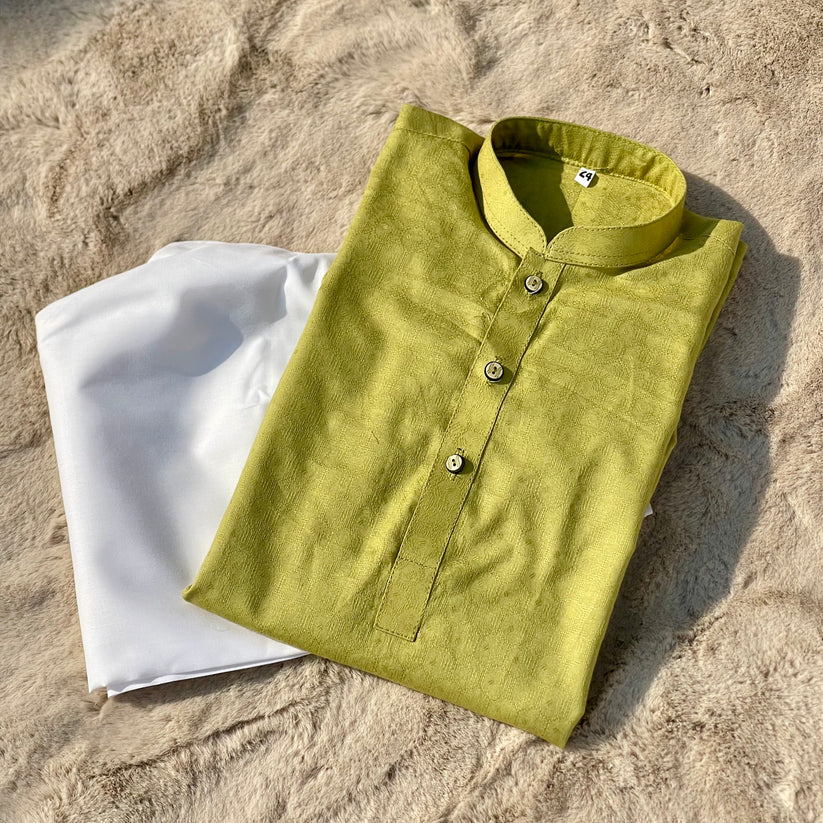 Avocado Kurta Trouser Set - Image 6