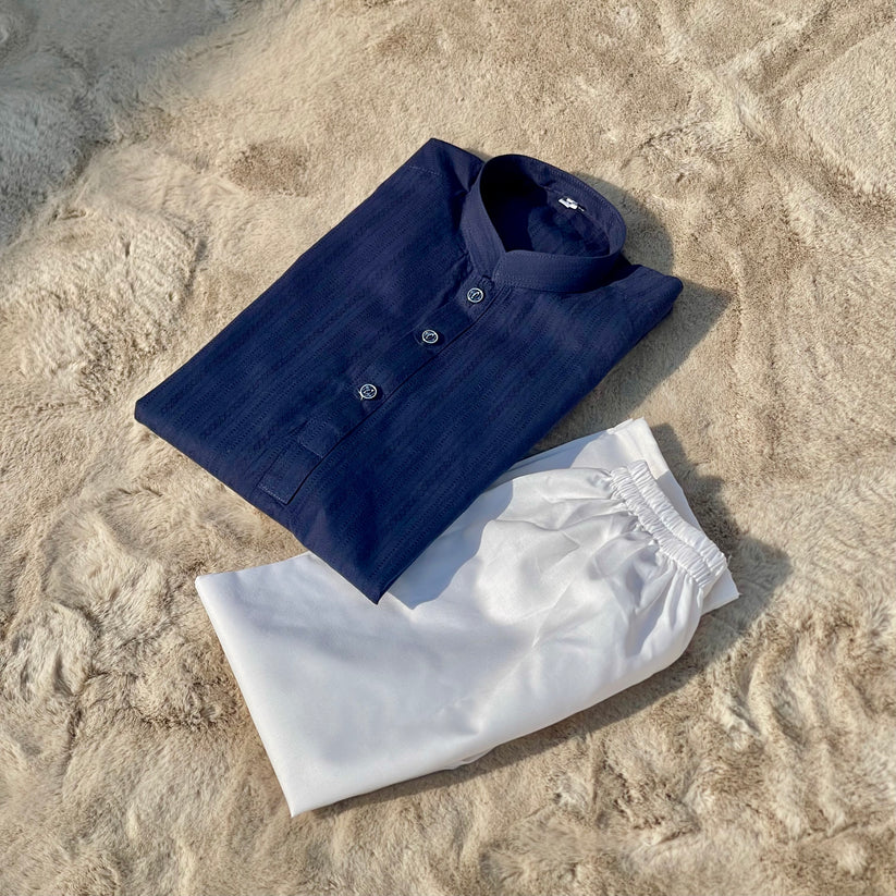 Blue Berry Kurta Trouser Set - Image 4