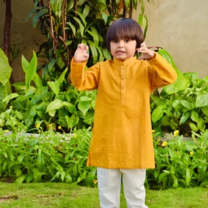 Mustard Kurta Trouser Set 30