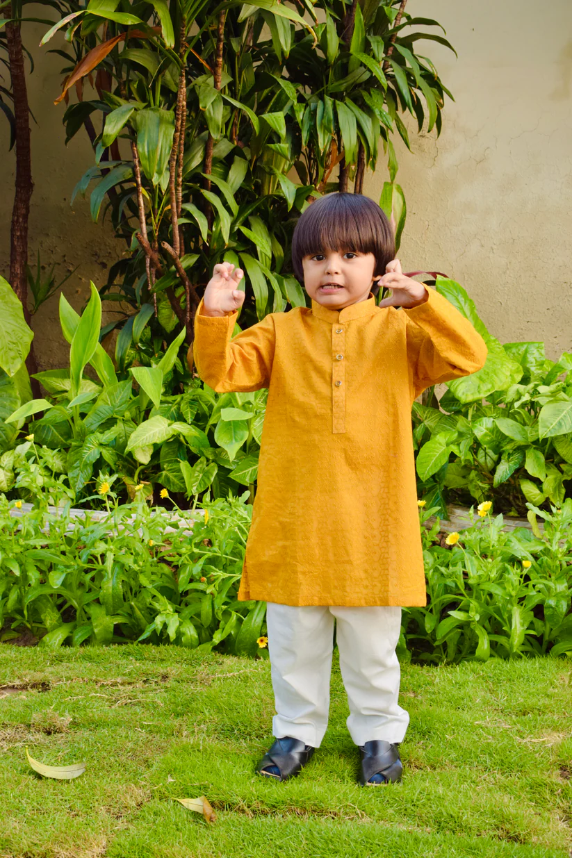Mustard Kurta Trouser Set 30
